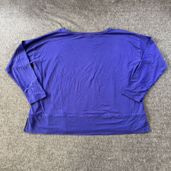 EILEEN FISHER Flex Tencel Ponte Round Neck Top Boxy Drop Shoulder PETITE LARGE - Picture 2 of 8